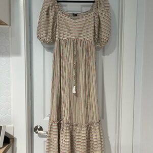 FUN FUN FUN Fore Striped Multicolor Maxi Dress